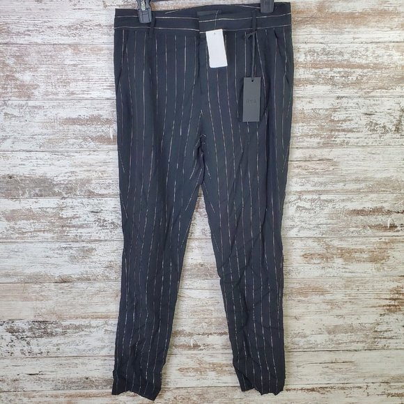 パンツ PAROSH Women Straight Pants SOIREE D232329013 Black P.A.R.O.S.H. 'Soiree' Black Silk Blend Trousers Women